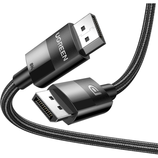 Ugreen Display to Display Port, 4K 60Hz, 2K 144Hz, DP 2M Cable Male to Male (DP to DP) Supports Graphics Card, PC, TV, Projector, Monitor etc, Black