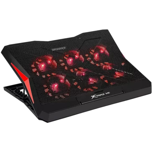 XTRIKE ME FN811 Laptop Cooling Pad Stand – 6 x RED Led Fans – 2 USB Ports – Support UP 17 Inch