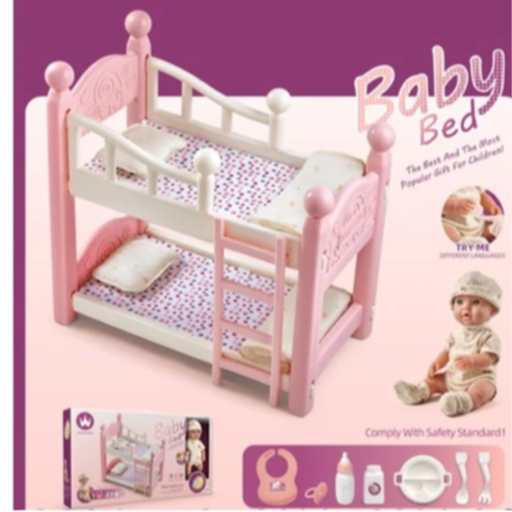 Double Layer Baby Bed with Doll