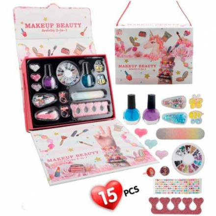 KIDS MAKEUP AND JEWELERY SET