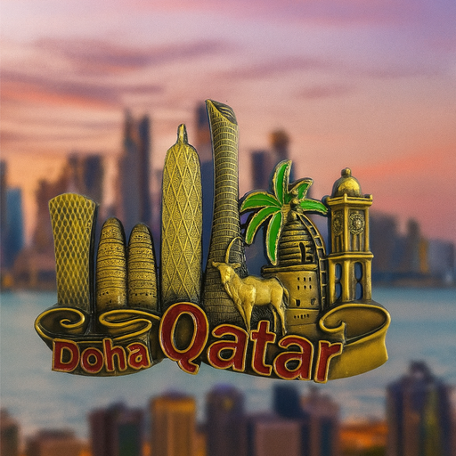 Qatar 3d Magnetic Metal Models Of The Countrys Most Prominent Landmarks