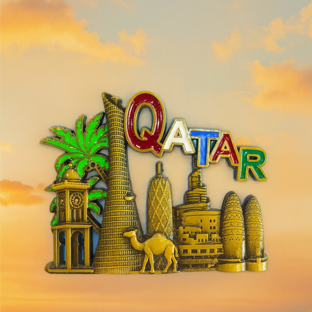 Qatar 3D Metal Magnetic Countrys Iconic Landmarks