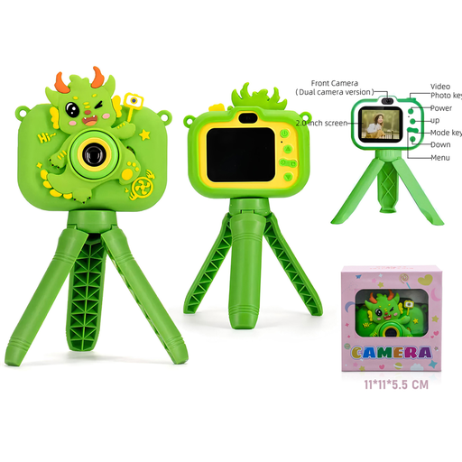 Kids Digital Camera green Dinosaur