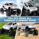 Tesla 1:8 RC Car, Large Cybertruck Toy Model 4WD with 2 Batteries and Dual Motors, LED Headlight,Off-Road RC Truck, 2.4GHz All Terrain Off Road Monster Truck