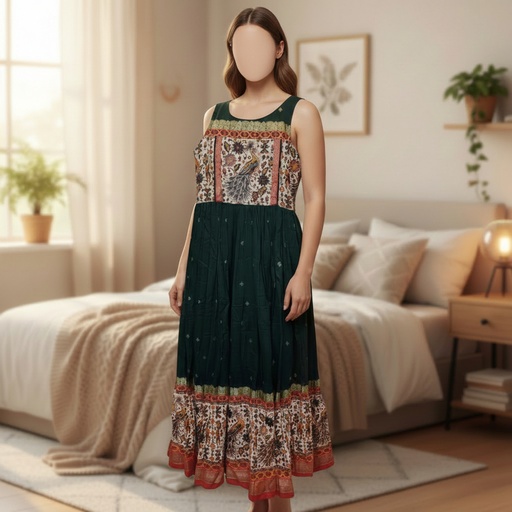 3/4th sleeves Gown (Size M)