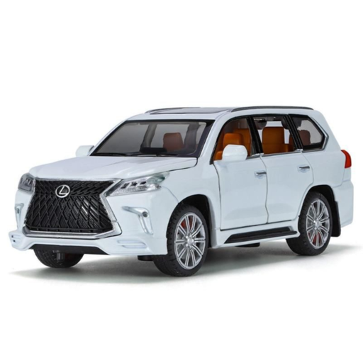 DIE-CAST Lexus LX570 SUV White Car