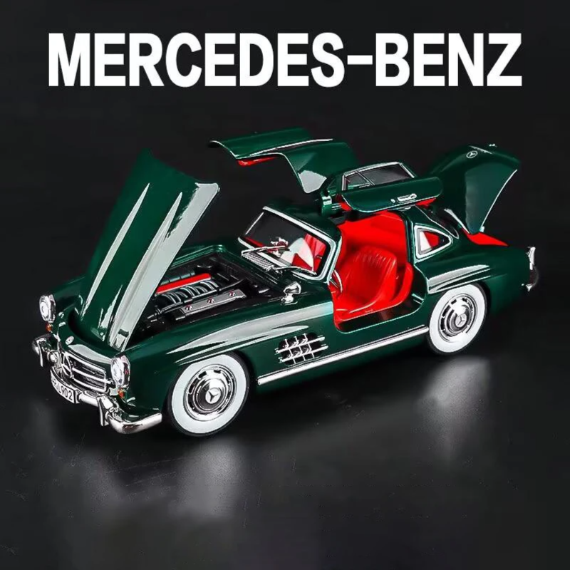 Mercedes-benz 300sl W198 Gullwing Coupe Gold 1:18 Minichamps Dealer Edition