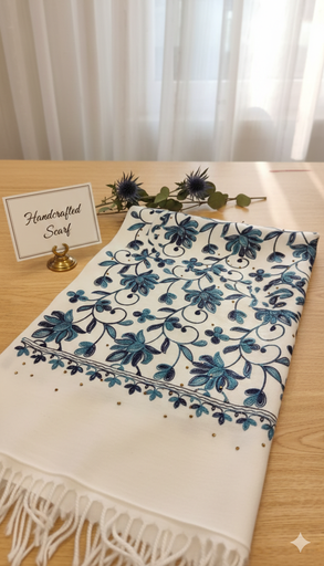 Winter shawls with sequence