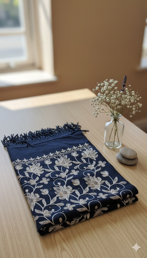 Winter shawls with sequence