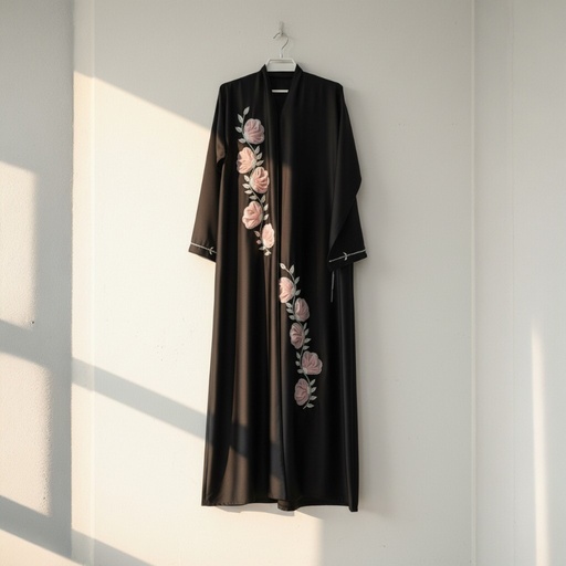 Abaya Vietnam harril with  Organza hand work  material