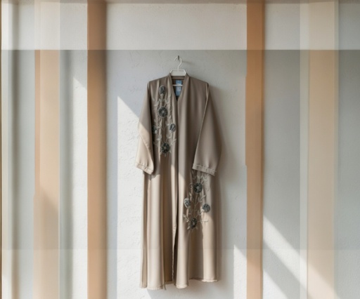 Abaya Vietnam harril with  Organza hand work  material