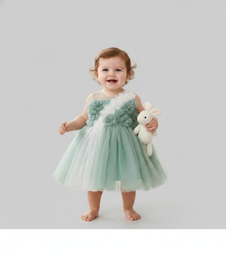 The Mint Meadow Party Wear Frock (Size 1 year)