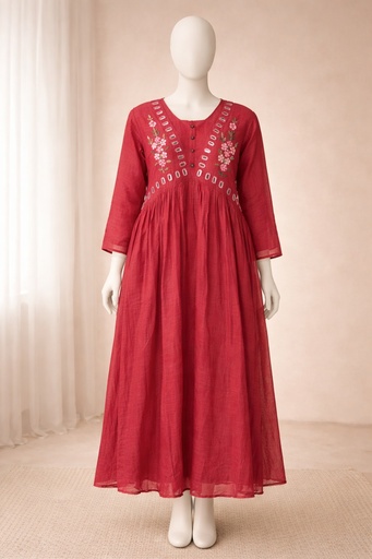 Pure linen material Churidar set (Size L)