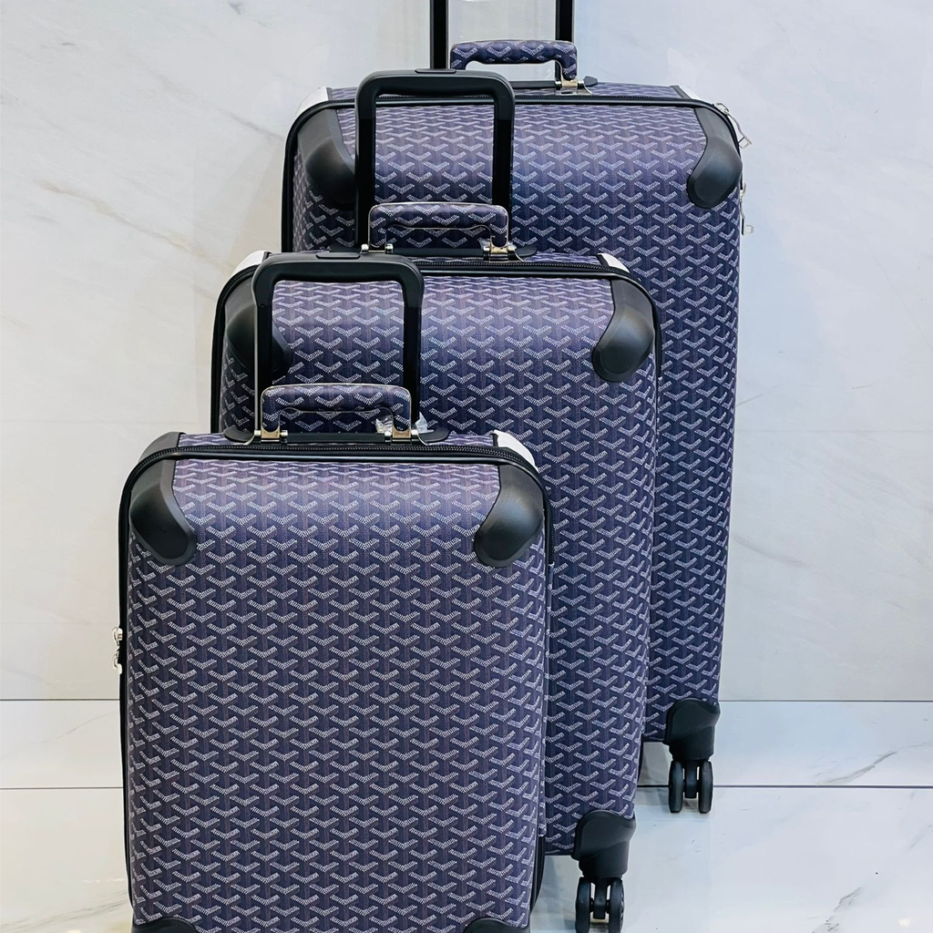 Premium blue Pattern Travel Trolley