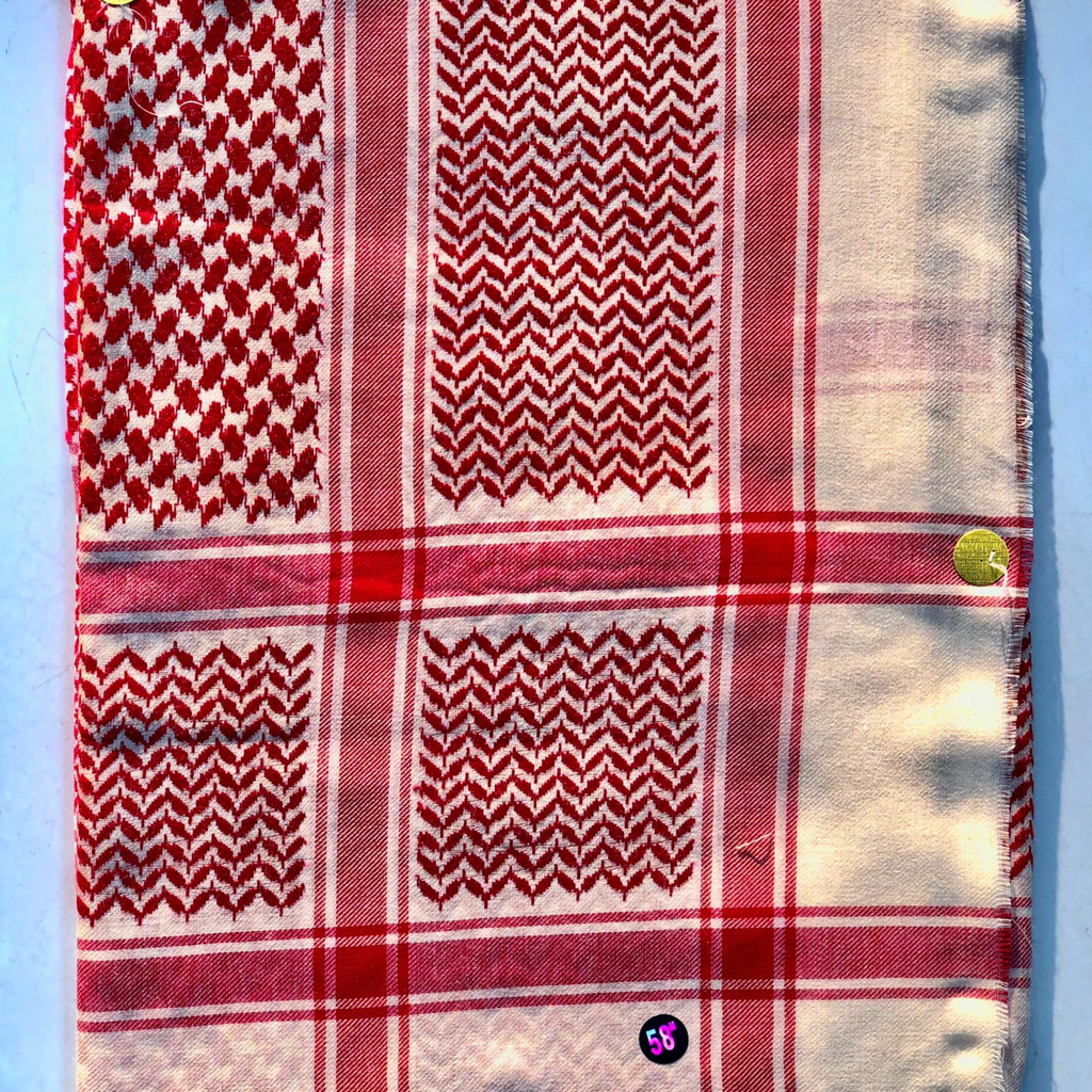 SHAWL BASRAVI RED AND BEIGE SIZE 58