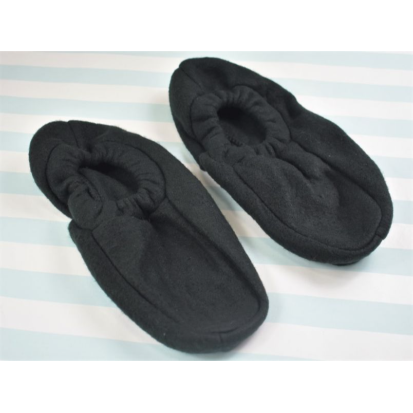SOFT INCLOSED SLIPPER FOOT COVERING BLACK