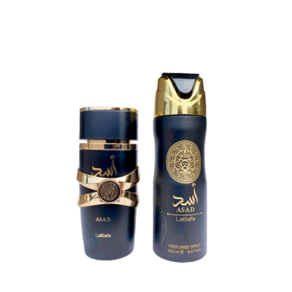 LATTAFA ASAD EDP 100ML AND BODY PERFUME 200ML COMBO