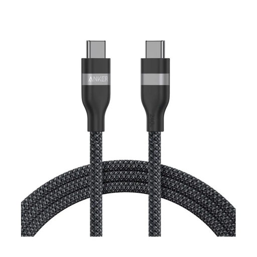 Anker USB-C to USB-C Cable - 240 W - Upcycled-Braided - 6ft - A82E2H12- Black