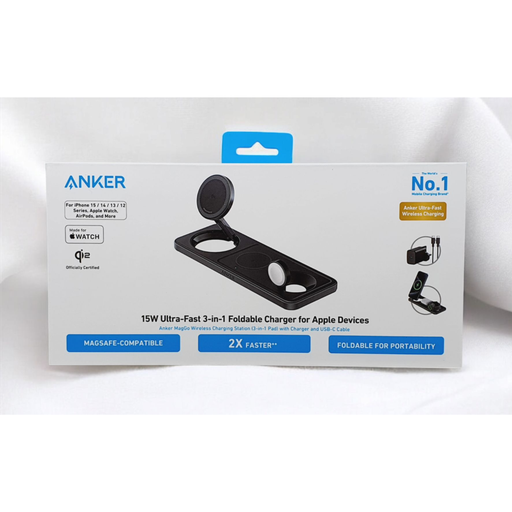 ANKER 15W ULTRA-FAST 3-IN-1 FOLDABLE CHARGER FOR APPLE DEVICE