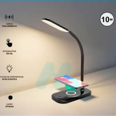LED Lamp with Wireless Charging