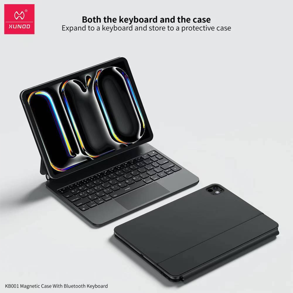 XUNDD Arabic,English Magnetic Magic Keyboard Case with Backlight for iPad PRO 11 2024