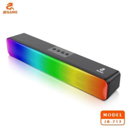 Jeqang JB-713 Wireless Bluetooth Speaker Long Home Outdoor Use LED RGB Light