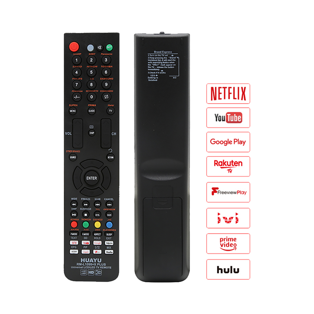 Huayu Rm-L1098+X Plus Universal Smart Tv Remote Control For Samsung,Lg,Sony,Philips,Sharp,Panasonic,Tcl