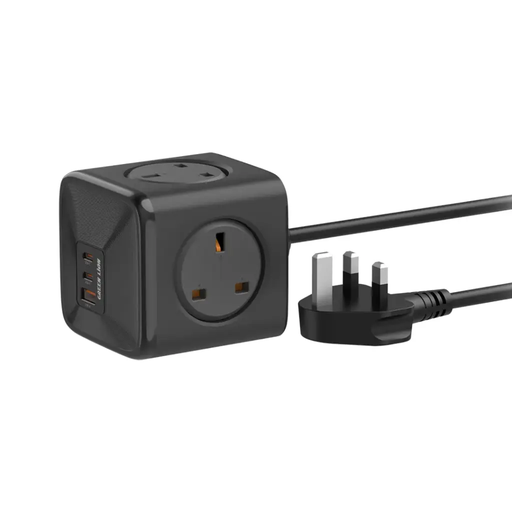 Green Lion 7 In 1 Compact 33W PPS PowerSocket - Black