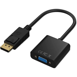 Adapter, DisplayPort (DP) to VGA Male to Female Converter (Black)