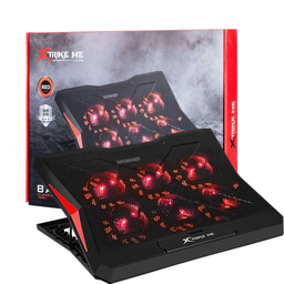 XTRIKE ME FN811 Laptop Cooling Pad Stand – 6 x RED Led Fans – 2 USB Ports – Support UP 17 Inch