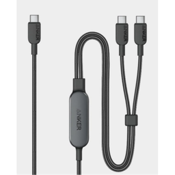 Anker 2-in-1 USB C to USB C Cable 140W Max | 4ft | Fast Charging | Flexible and Tough | 480 mbps Data Transfer Rate | A8895H11 - Black