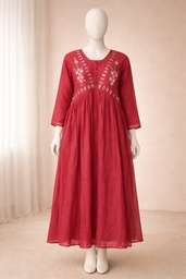 Pure linen material Churidar set