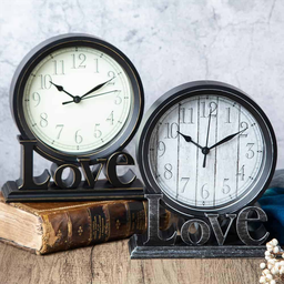 Table Clock with a Love Stand