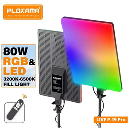 Plokama Live P19 Pro RGB LED Fill Light Panel 80W Adjustable Colors AND Brightness