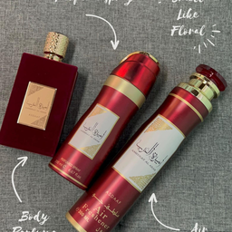 AMEERAT AL ARAB COMBO PERFUME EDP 100ML BODY PERFUME AND AIR FRESHNER