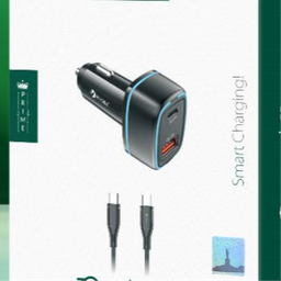 NYORK PRIME DUAL CC-645 - 38W USB AND PD PORT WITH TYPE-C TO TYPE-C CAR CHARGER (ONE YEAR WARRANTY)