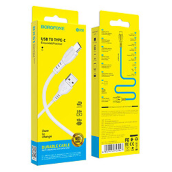 Borofone Usb Cable Bx51 Triumph, Type-c, 1.0 M., White